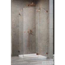   Radaway Essenza Pro 8 PTJ 80x80J szögletes zuhanykabin, jobbos, szálcsiszolt réz 10530000-93-01R+10530100-01-01