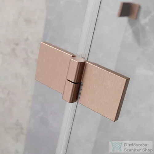 Radaway Essenza Pro 8 PTJ 80x80J szögletes zuhanykabin, jobbos, szálcsiszolt réz 10530000-93-01R+10530100-01-01