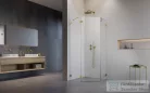 Radaway Essenza Pro 8 PTJ 80x80B szögletes zuhanykabin, balos, szálcsiszolt arany 10530000-99-01L+10530100-01-01