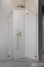 Radaway Essenza Pro 8 PTJ 100x100J szögletes zuhanykabin, jobbos, szálcsiszolt arany 10530000-99-01R+10530300-01-01