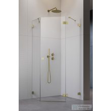   Radaway Essenza Pro 8 PTJ 100x100J szögletes zuhanykabin, jobbos, szálcsiszolt arany 10530000-99-01R+10530300-01-01