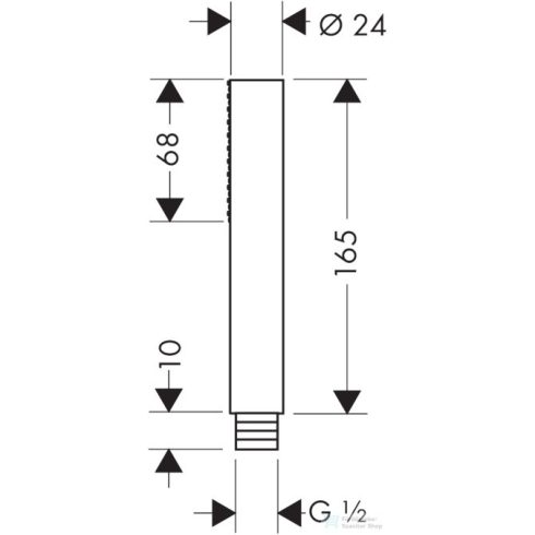 Hansgrohe Axor Starck Ecosmart kézizuhany 1jet,rozsdamentes acél hatású 10531800