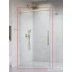 Radaway Idea 8 QL KDJ 120B zuhanykabin balos ajtó része, szálcsiszolt arany 10550617-99-01L+10350553-01-01