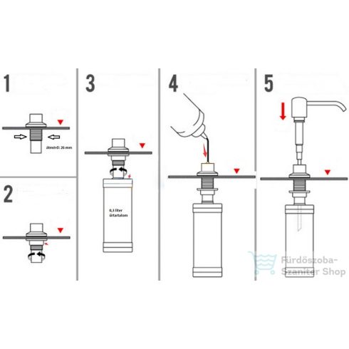Evido Gocce mosogatószer adagoló 105652