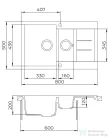 EVIDO CUBO 6 S Compact gránit mosogató, avena 105722