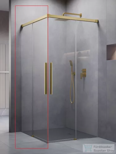 Radaway Idea 8 QL KDD 90B zuhanykabin balos ajtó része, szálcsiszolt arany 10590090-99-01L