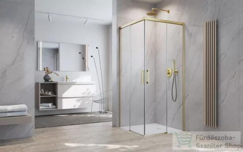 Radaway Idea 8 QL KDD 120B zuhanykabin balos ajtó része, szálcsiszolt arany 10590120-99-01L