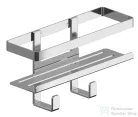 Sapho METAFORM MYLINE sarokpolc zuhanyzóba, 241x30x111mm, fényes rozsdamentes acél (105T10100)