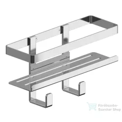  Sapho METAFORM MYLINE sarokpolc zuhanyzóba, 241x30x111mm, fényes rozsdamentes acél (105T10100)