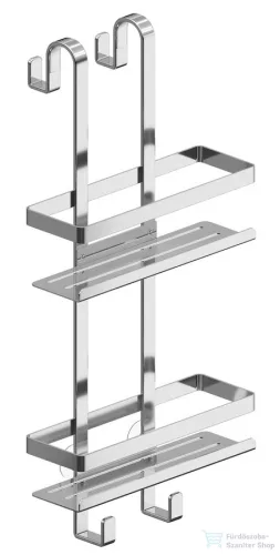 Sapho METAFORM MYLINE akasztható polc zuhanyzóba, 240x490x220mm, fényes rozsdamentes acél (105T14100)