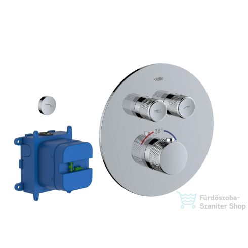Kielle Oudee falsík alatti termosztátos 2 fogyasztós csaptelep alaptesttel, króm 10602200