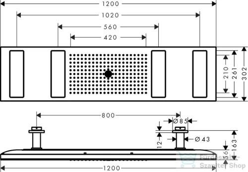 Hansgrohe AXOR ShowerHeaven 1200 / 300 4jet világítás nélkül 10637000
