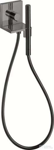 Hansgrohe Axor ShowerSolutions zuhanyszett elzárószeleppel, gégecső csatlakozóval, alaptest nélkül, polírozott fekete króm 10651330