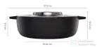 FISKARS Norden öntöttvas grill edény, fedővel (30 cm) 1066430