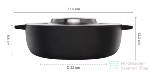 FISKARS Norden öntöttvas grill edény, fedővel (30 cm) 1066430