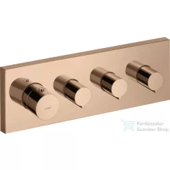   Hansgrohe AXOR SHOWERSOLUTIONS falsík alatti termosztát modul, elzáró szelep színkészlet DN20, polírozott vörös arany hatású 10751300