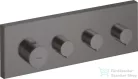 Hansgrohe AXOR SHOWERSOLUTIONS falsík alatti termosztát modul, elzáró szelep színkészlet DN20, szálcsiszolt fekete króm 10751340