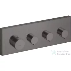   Hansgrohe AXOR SHOWERSOLUTIONS falsík alatti termosztát modul, elzáró szelep színkészlet DN20, szálcsiszolt fekete króm 10751340