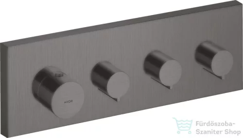 Hansgrohe AXOR SHOWERSOLUTIONS falsík alatti termosztát modul, elzáró szelep színkészlet DN20, szálcsiszolt fekete króm 10751340