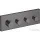 Hansgrohe AXOR SHOWERSOLUTIONS falsík alatti termosztát modul, elzáró szelep színkészlet DN20, szálcsiszolt fekete króm 10751340