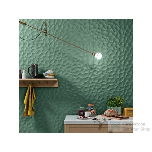 LOVE Ceramic Genesis Leaf Green matt 35x100 fali csempe 107812