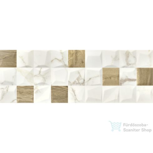 LOVE Ceramic Precious Calacatta Gold Rice matt 35x100 fali csempe 107826