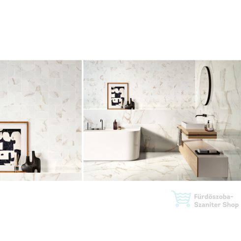 LOVE Ceramic Precious Calacatta Gold Curl matt 35x70 fali csempe 107849