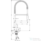 Hansgrohe AXOR STARCK Semi-Pro egykaros mosogató csaptelep, rozsdamentes acél hatású 10820800