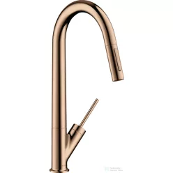   Hansgrohe Axor Starck 270 mosogató csaptelep kihúzható kifolyóval DN15, polírozott vörös arany hatású 10821300