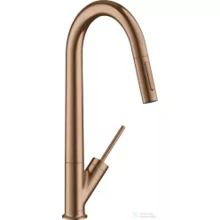   Hansgrohe Axor Starck 270 mosogató csaptelep kihúzható kifolyóval DN15, szálcsiszolt vörös arany hatású 10821310