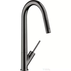   Hansgrohe Axor Starck 270 mosogató csaptelep kihúzható kifolyóval DN15, polírozott fekete króm 10821330