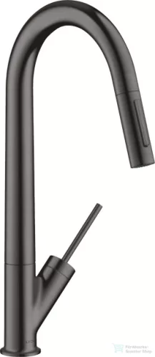 Hansgrohe Axor Starck 270 mosogató csaptelep kihúzható kifolyóval DN15, szálcsiszolt fekete króm 10821340