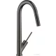 Hansgrohe Axor Starck 270 mosogató csaptelep kihúzható kifolyóval DN15, szálcsiszolt fekete króm 10821340