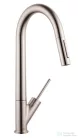 Hansgrohe Axor Starck egykaros konyhai csaptelep kihúzható kifolyóval DN15, rozsdamentes acél hatású 10821800