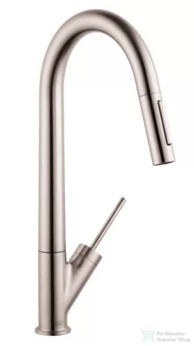 Hansgrohe Axor Starck egykaros konyhai csaptelep kihúzható kifolyóval DN15, rozsdamentes acél hatású 10821800