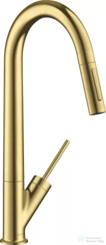Hansgrohe Axor Starck 270 mosogató csaptelep kihúzható kifolyóval DN15, szálcsiszolt sárgaréz 10821950