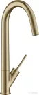 Hansgrohe AXOR STARCK egykaros mosogató csaptelep DN15, szálcsiszolt bronz 10822140