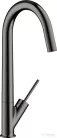Hansgrohe AXOR STARCK egykaros mosogató csaptelep DN15, polírozott fekete króm 10822330