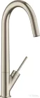 Hansgrohe AXOR STARCK egykaros mosogató csaptelep DN15, szálcsiszolt nikkel 10822820
