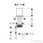 Hansgrohe Axor Konyhai elzárószelep DN15, rozsdamentes acél hatású 10823800