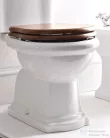Sapho KERASAN RETRO WC ülőke, dió/króm pánt 109040