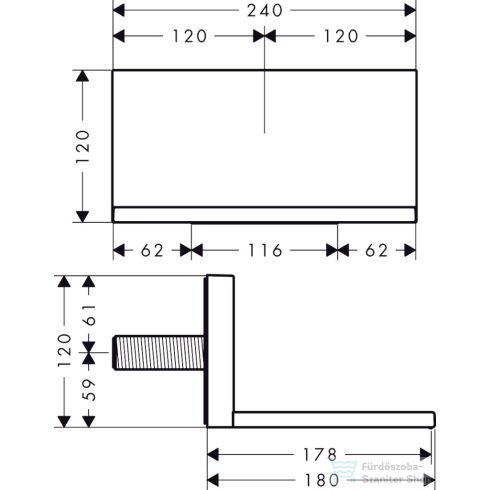 Hansgrohe Axor ShowerSolution szaunazuhany kifolyó színkészlet DN20,szálcsiszolt arany hatású 10942250
