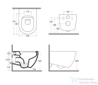 Sapho ISVEA INFINITY RIMLESS fali WC, 36,5x53cm, gesztenyevörös (10NF02005-2R)