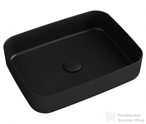 Sapho INFINITY RECTANGLE kerámiamosdó, 50x36cm, fekete (10NF65050-2N)