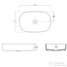 Sapho INFINITY OVAL kerámiamosdó, 55x36cm, matt elefántcsont (10NF65055-2K)