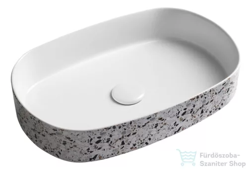 Sapho INFINITY OVAL kerámiamosdó, 55x36cm, terrazzo (10NF65055-2L-TRZ)