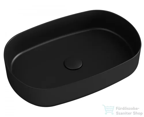 Sapho INFINITY OVAL kerámiamosdó, 50x36cm, fekete (10NF65055-2N)