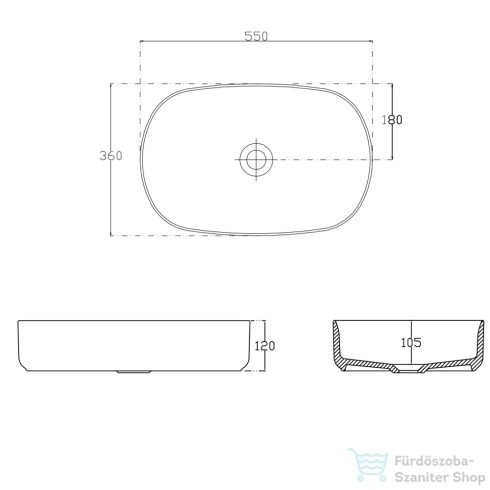 Sapho INFINITY OVAL kerámiamosdó, 55x36cm, zöld (10NF65055-2P)