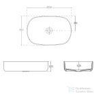 Sapho INFINITY OVAL kerámiamosdó, 50x36cm, lazac (10NF65055-2S)