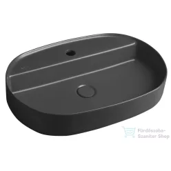   Sapho INFINITY OVAL kerámiamosdó, 60x40cm, antracit (10NF65060-2C)